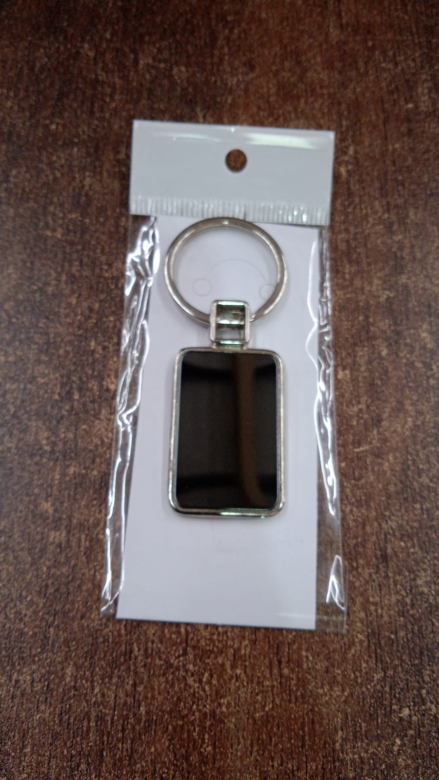Premium Rectangular Black & Silver Metal Keychain (1 Pc) Premium Rectangular Black & Silver Metal Keychain (1 Pc)
